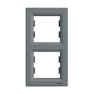 Рамка 2-постовая, вертикальная, Schneider Electric ASFORA, сталь, ЕРН5810262