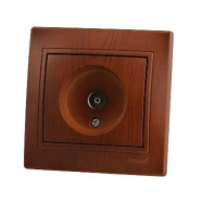 Розетка ТВ концевая Lezard MIRA, Античный махагон, 701-0505-130