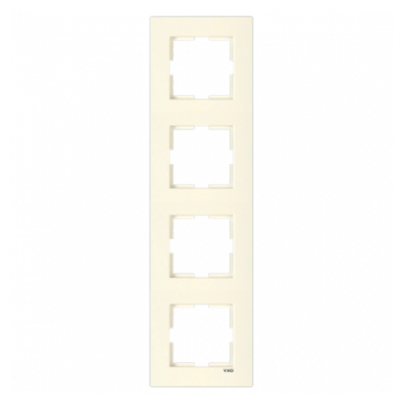 Рамка четверна вертикальна VIKO KARRE, 90960233, крем - 1