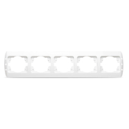 Рамка ZIRVE EL-BI пятерная горизонтальная, белая, (без вставок), 501-000200-250