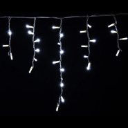 Гирлянда внешняя DELUX, ICICLE, 90LED, 2х0,5м, белая/белая, IP44