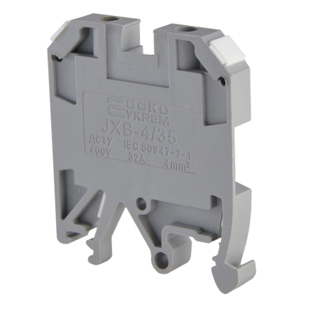 Клемники винтовые JXB-4х35 серый, АСКО-УКРЕМ, A0130010002