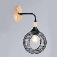 Бра SIRIUS B N6620/1W BK+WOOD