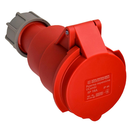 Розетка переносная АСКО-УКРЕМ UСombi 5P, 16А, IP 44, A0080010129 - 1