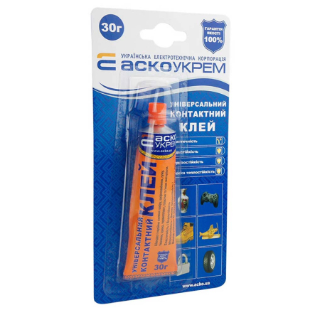 Клей универсальный эпоксидный (блистер) 1шт - 30г, АСКО-УКРЕМ A.HU-1-30 - 2