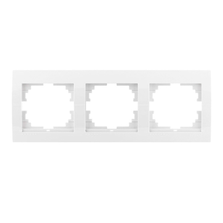 Рамка Lezard DERIY тримісна, горизонтальна, біла, 702-0200-148 - 1