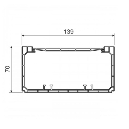 Короб KOPOS РК 140х70 D парапетний для кабелю, PK 140X70 D_HD