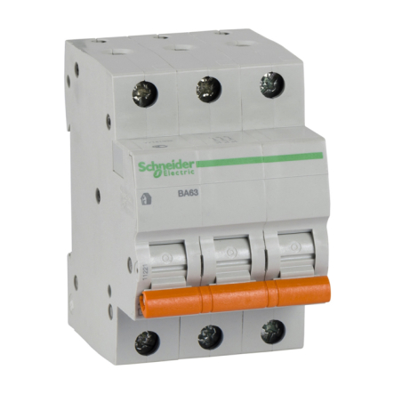 Автоматичний вимикач Schneider Electric ВА 63 3P 6А, 11221 - 1