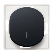 Выключатель одноклавишный с подсветкой (механизм) Aling-Conel EON, E625.E1, чёрный