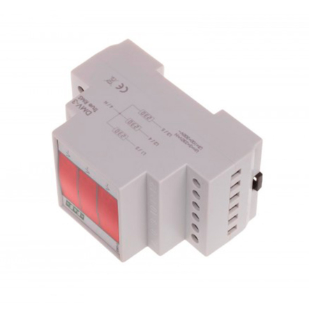 Вольтметр F&F DMV-3 True RMS, цифровой индикатор напряжения для монтажа на DIN-рейке, 35 мм