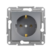 Розетка із заземленням Schneider Electric ASFORA, сталь, ЕРН2900162
