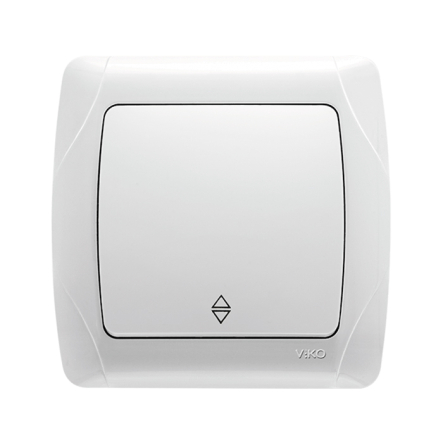 Вимикач 1 кл. прохідний VIKO CARMEN, 90561004, білий - 1