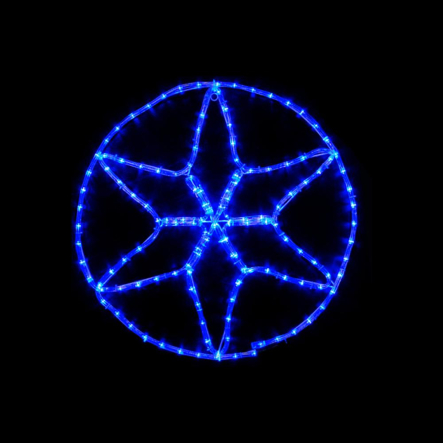 Гирлянда внешняя DELUX, MOTIF, Star, 6 конечная, 60х60см, 13 flash, синяя, IP44 - 1