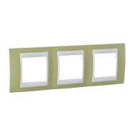 Рамка 3-местная зеленое яблоко/бежевый Schneider Electric Uniсa PLUS, MGU6.006.563