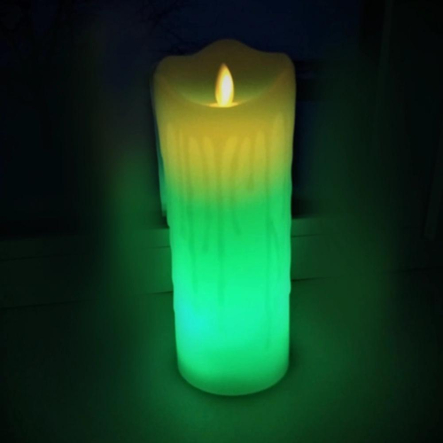 Ночник свечка LED Lemanso 75*200мм RGB 3xAAA (нет в компл.) IP20 / LM36010 (+пульт, еф. пламя)