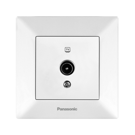 Розетка ТV прохідна 12dB Panasonic Arkedia Slim, біла, 04522WH - 1