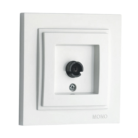 Розетка TV концевая с экраном Mono Electric, DESPINA, белая, 102-190005-138 - 1
