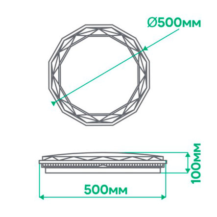 Светильник LED Feron, AL6050ARD, LEGEND, 72W, 5760Lm, 2700K-6500K, 7874