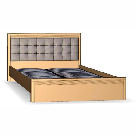 Кровать Мебус Прайм Модест 160х200мм, 1735х2135х1100 мм,  дуб, ваниль