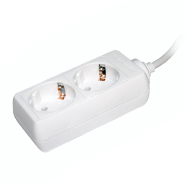 Удлинитель IEK У02 2 места 2P+PE, 5м 3х1мм2 16А/250В, WYP10-16-02-05-Z-N