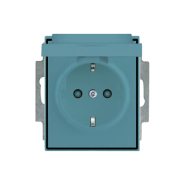 Розетка с заземлением заслонками и крышкой