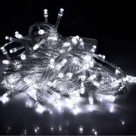Гирлянда LED "Нить" от сети 25м, 300LED прозрачный шнур RD-7145, Белая