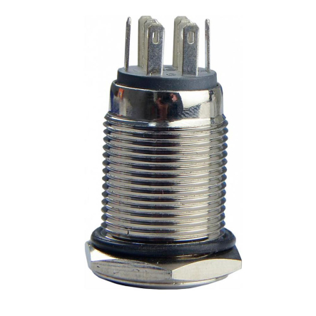 Кнопка металлическая с подсветкой АСКО-УКРЕМ TYJ 16-262 220V 2NO+2NC желтый, A0140010095