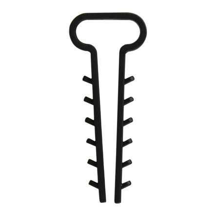 Дюбель-хомут АСКО-УКРЕМ под плоский кабель 14х6 мм, чёрный (уп.100шт)