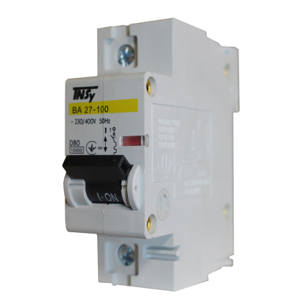 Автоматический выключатель TNSY ВА27-100, 1P, D 80 A, 10 kA, 5504882
