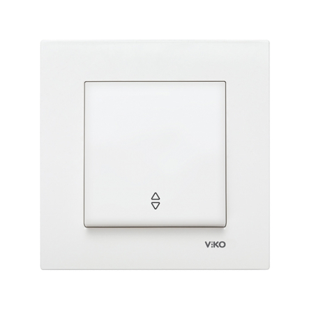Вимикач 1 кл., на 2 напрямки, VIKO KARRE, 90960004, білий - 1