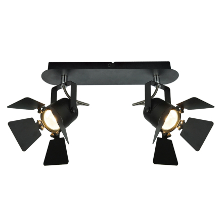 Світильник спот LAGUNA Lighting 71171-02, чорний/хром, 2х4W LED GU10 - 1