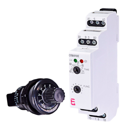 Багатофункціональне реле часу ETI CRM-91HE UNI 12-240V AC/DC (1x16A_AC1), 2470085 - 1