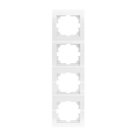 Рамка LEZARD DERIY четырехместная, вертикальная, белая, 702-0200-154 - 1