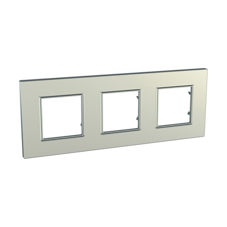 Рамка 3-місна, титан, Schneider Electric Uniсa QUADRO, MGU6.706.57 - 1