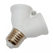 Разветвитель на две лампы Е27, LUXEL, 1038