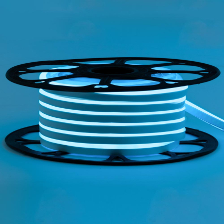 Світлодіодний неон блакитний лід 12V smd2835 120LED/м 11W/м IP65 6х12мм AVT-NEON - 1