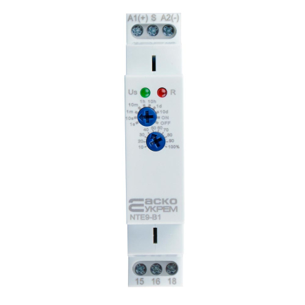 Реле задержки времени отключения АСКО-УКРЕМ NTE9-B1 AC/DC 12-240V, A0010240003
