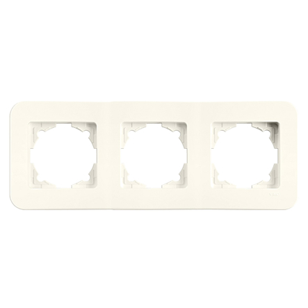 Рамка потрійна горизонтальна VIKO Rollina, 90481053, крем - 1