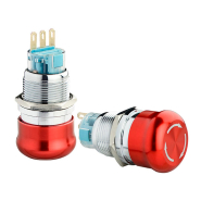 TY 19C-S11/1 Кнопка металева, АСКО-УКРЕМ, A0140010215, поворот поворотом 1NO+1NC