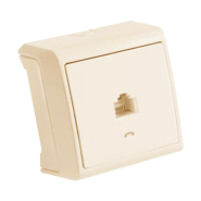 Розетка телефонна САТ3 (RG11) VIKO VERA, 90681213, крем