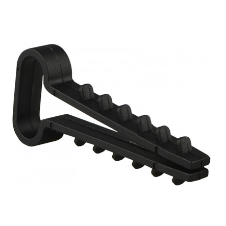 Дюбель-хомут АСКО-УКРЕМ под плоский кабель 14х6 мм, чёрный (уп.100шт)