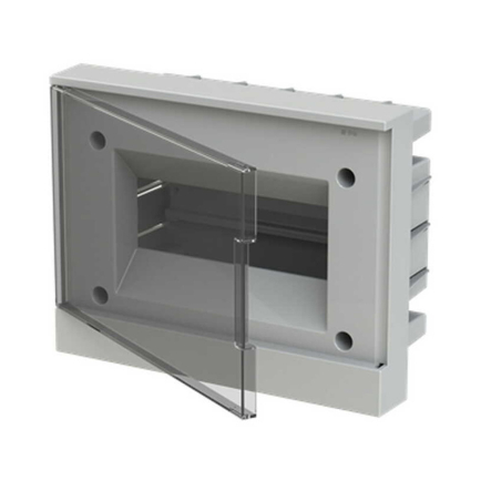 Щит распределительный ABB BASIC E, 1SZR004002A1203, 8 модулей встраиваемый, IP41 (прозрачная дверца)