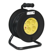 Подовжувач на котушці IEK УК50, 50 м., 2*0,75 кв.мм. 4 гнізда. 2Р, з термозахистом, WKP20-06-04-50