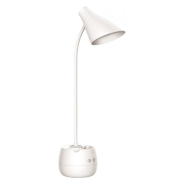 Настільна лампа LED LUXEL TL-10W 7W 4000К нічник, органайзер біла