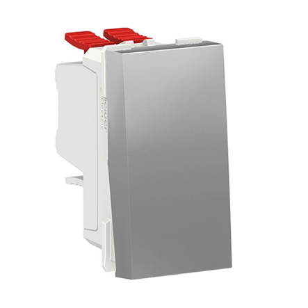 Выключатель перекрестный 1 модуль, 10A, 250V, Schneider Electric UNIСA New, алюминий, NU310530 - 1