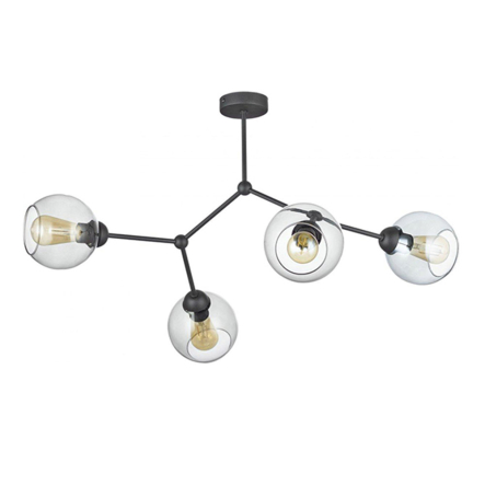 Люстра TK-lighting FAIRY 2730, 4хE27x60 Вт, 40х40х60 см, серый/черный - 1