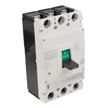 Силовой автоматический выключатель АСКО-УКРЕМ UTrust 630M/630А, AC 400 В, 630 А, 3P, с электронным расцепителем, A0010260006