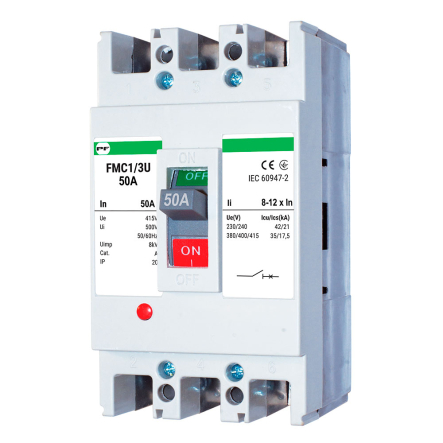 Автоматический выключатель Promfactor FMC1/3U 3P, 50A, 35kA, (8-12In), FMC13U0050 - 1