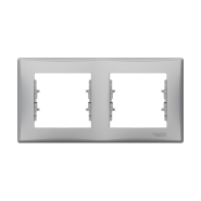 Рамка 2 поста горизонтальна Schneider Electric Sedna, алюміній, SDN5800360