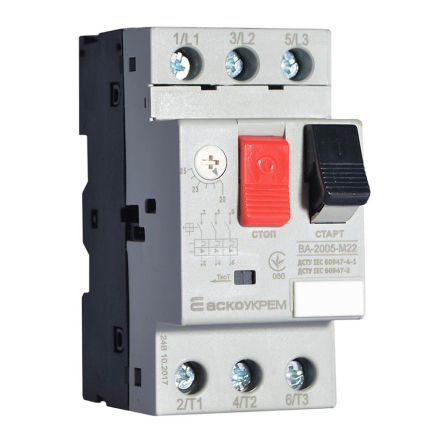 Автоматический выключатель защиты двигателя АСКО-УКРЕМ ВА-2005 М22, 20-25А, A0010050010